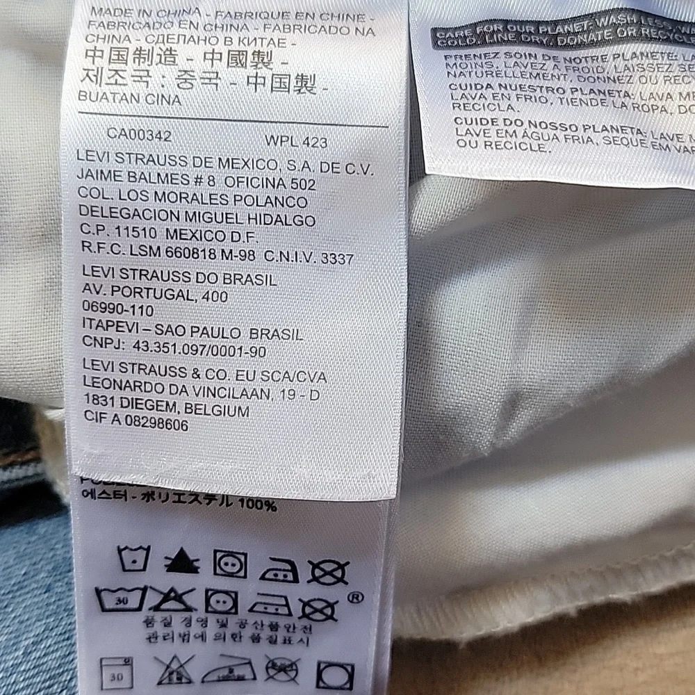 Limited Edition Levi's 721 Blue Jeans with Floral Poppy Embroidery Size 32 EUC - Picture 11 of 16